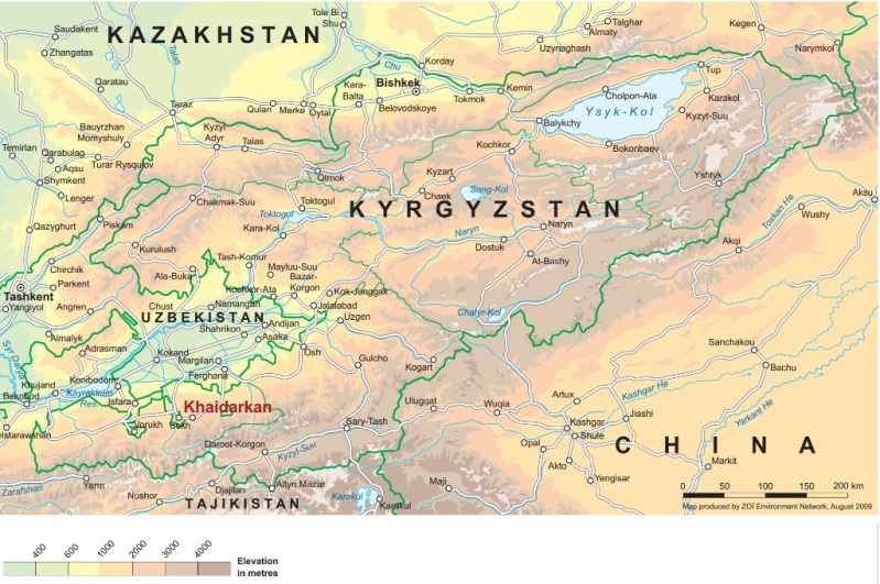 Kyrgizstan map